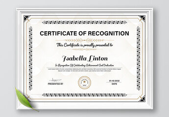 Modern And Clean Certificate Template Layout