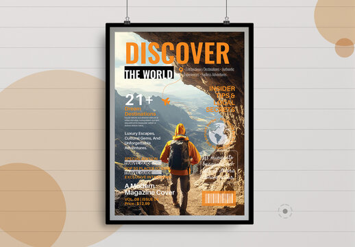 Modern Travel Magazine Cover Design