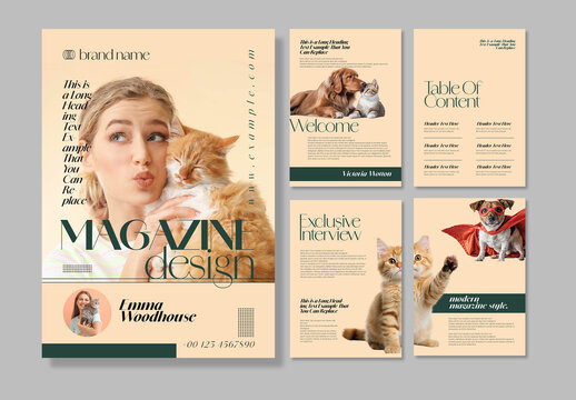 Pet Lifestyle Magazine Template