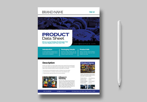 Product Data Sheet Template