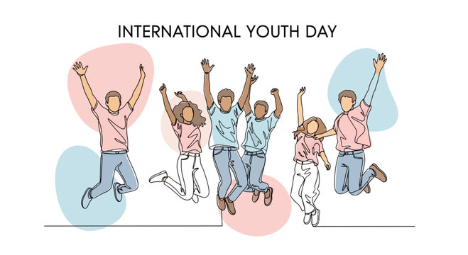 International youth day illustration
