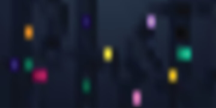 Abstract Background of Bokeh Lights and Soft Focus Effect, Creating a Dreamy and Magical Ambiance with Colorful Spheres of Light on a Dark Backdrop