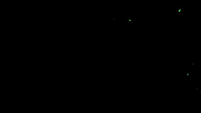 Four Color Team Particle Flow Across a Dark Cosmic Background