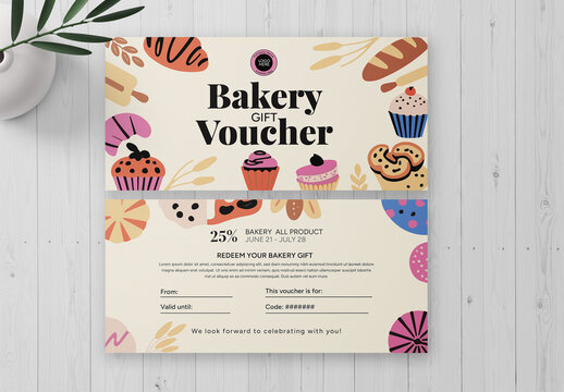 Bakery Gift Voucher Design