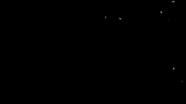 Final White Particle Flight Across a Dark Infinite Space Background