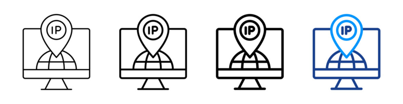Ip Address Multiple Outline Collection Set