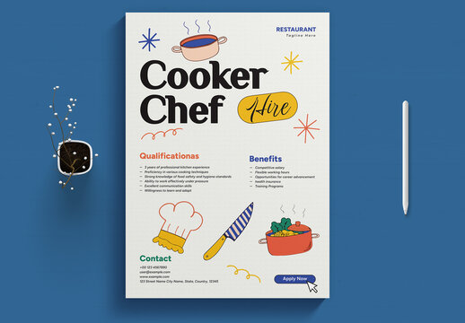 Restaurant Chef Recruitment Flyer
