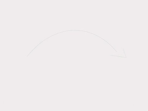 Curved arc vector arrow shape, double ended with opposing directions, ideal for design and illustration purposes, geometric shape, digital art
