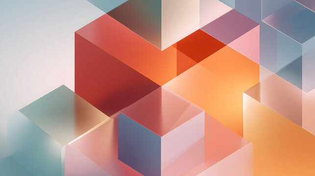 minimal geometric shapes soft shadows, abstract geometric background