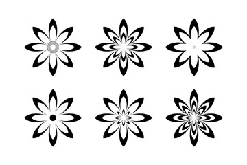 Obraz premium Set of Flower Icons Elements for Design. 