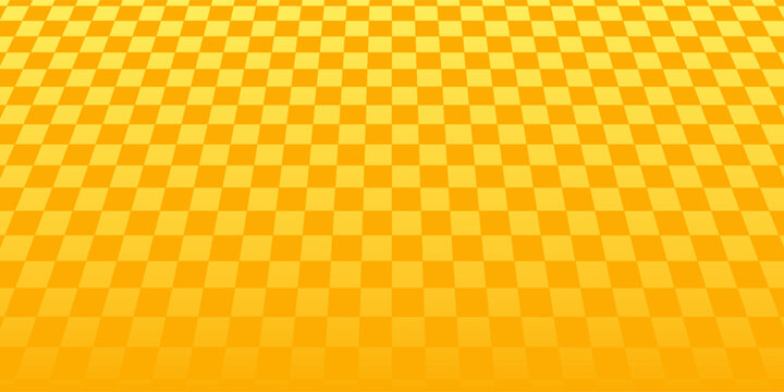 Yellow orange bitmap pixel texture. Dotted dither gradient pattern background. 8 bit halftone faded pop art gradation wallpaper. Vanishing raster video arcade game backdrop for banner, poster. Vector