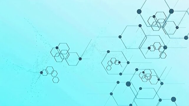 Abstract geometric pattern on blue background