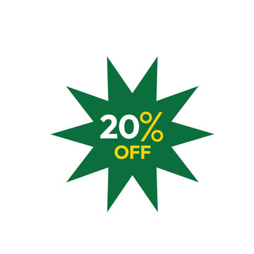 20 percent off sale_Hexagon filled icon solid geometric badge shape