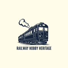 Railway Hobby Heritage logo featuring vintage steam locomotive engine. © Glass