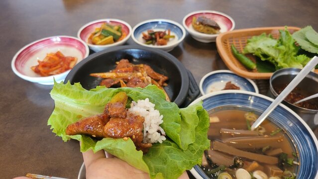 Korean Food Jeyuk Bokkeum Jeongsik