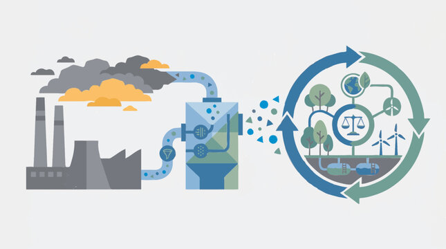 The vital energy transition from industrial emissions to a green, renewable future through carbon capture technology aiming for net zero