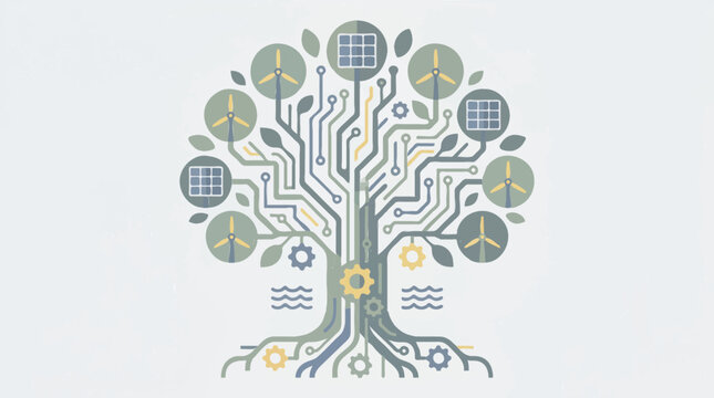 A minimalist vision for green energy transition integrating renewable energy systems with carbon capture technology for a net zero emission future