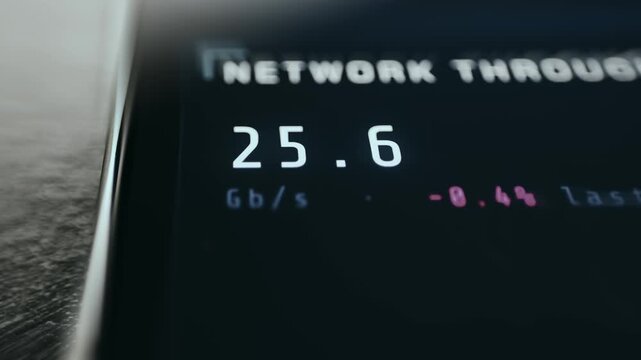 Network Data Throughput Speed Indicator