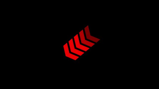 abstract technology chevron direction indicator icon motion graphics.4 k video..