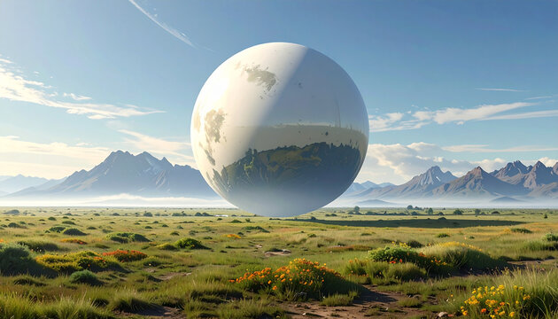 Floating Sphere Landscape
