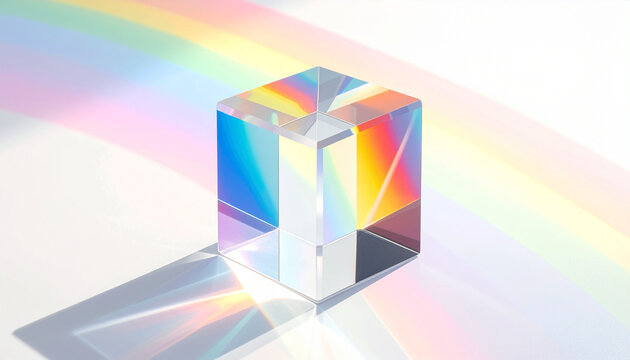 Prism Glass Cube Rainbow
