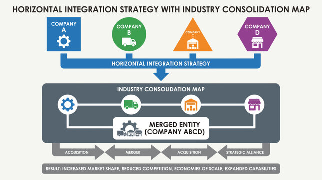 Horizontal Integration Strategy With Industry Consolidation Map