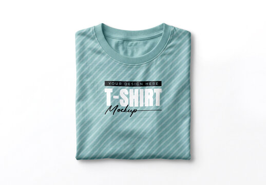Folded T-shirt Mockup Template