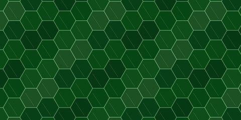 Obraz premium Hexagonal green tile pattern seamless background Vector, illustration