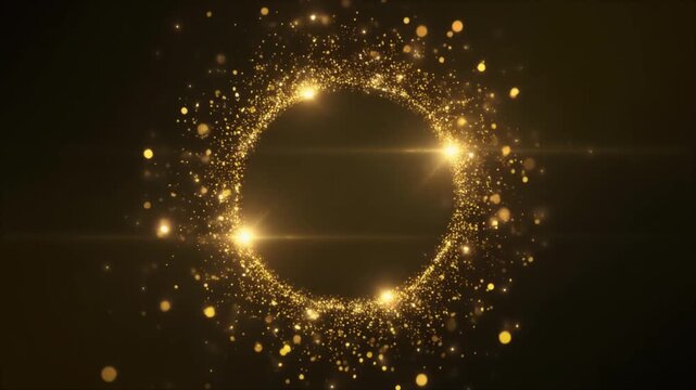 Premium golden particle loop with smooth floating motion and clean composition. Perfect for presentations, branding visuals, websites, and commercial content.