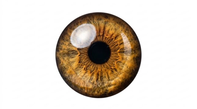 Macro view of a brown human eye iris