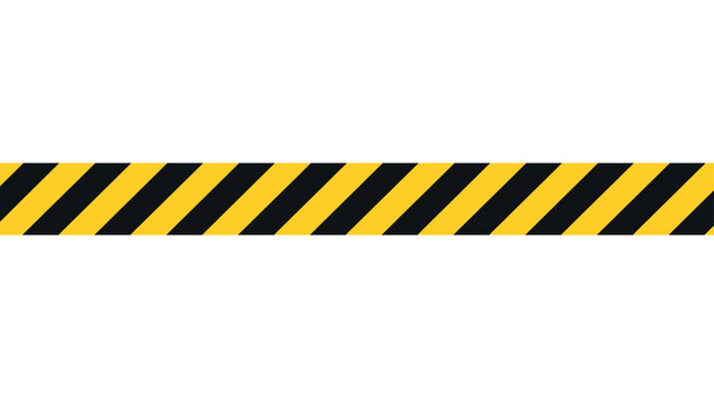 Caution yellow and black diagonal stripe warning tape