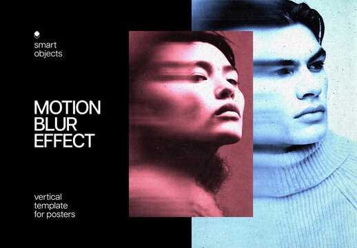 Vertical Motion Blur Photo Effect