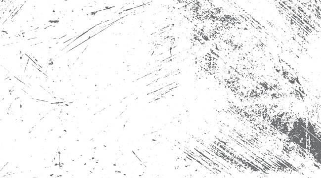 White background with scattered grey distressed marks and scratches creating a textured overlay effect