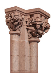 elements of architectural decorations of buildings, ancient arches and columns, pommel and patterns, on the streets in Barcelona, public places. © Kozlik_mozlik