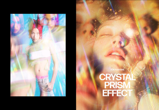 Vertical Crystal Prism Photo Effect
