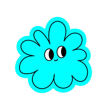 Vector hand-drawn doodle illustration, funny friendly mascot and character for branding, prints, packaging, stickers,
