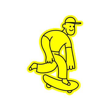 Vector hand-drawn doodle illustration, funny friendly mascot and character for branding, prints, packaging, stickers,