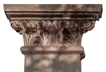 Elements of architectural decoration of buildings, columns, patterns and stucco molding. On the streets in Barcelona, ​​public places. © Kozlik_mozlik