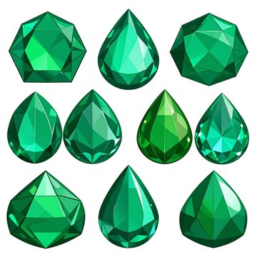 Abstract geometric green hexagonal shapes pattern.