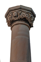 elements of architectural decorations of buildings, ancient arches and columns, pommel and patterns, on the streets in Barcelona, public places. © Kozlik_mozlik