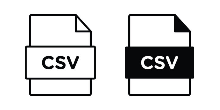 Download CSV file icon outline drawing and clipart version