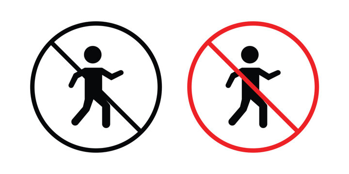 No entry sign outline drawing and clipart version