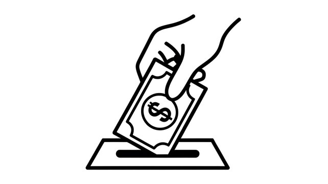 Money, dollar, bribery, corruption, hand, ballot, box, illustration
