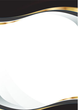 professional success certificate background template with dark black gold ribbon