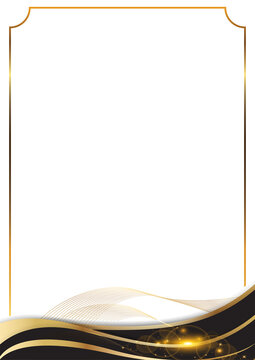 corporate achievement certificate background design with onyx black gold sparkle wave