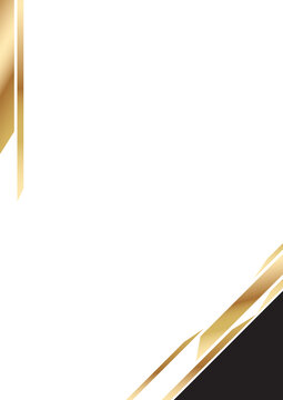 luxury diploma certificate background template with matte black gold geometric