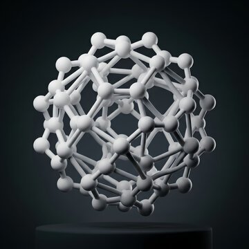 Buckminsterfullerene Molecule Sphere Bucklyball Atoms.