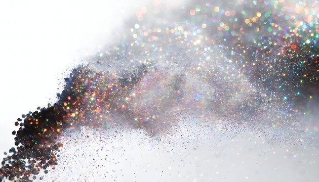 Glowing particles explosion