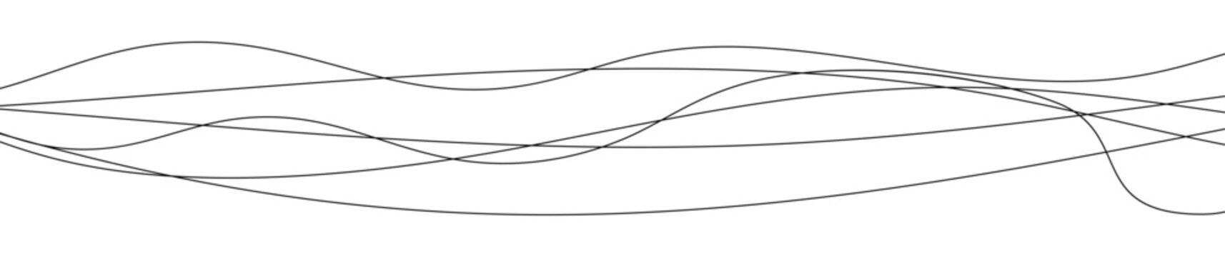 Thin curved wavy lines