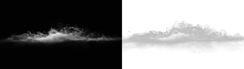 Obraz premium Smoke overlay realistic white smoke cloud transparent isolated fog mist haze texture floating vapor effect
